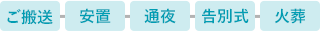 ご搬送・安置・通夜・告別式・火葬